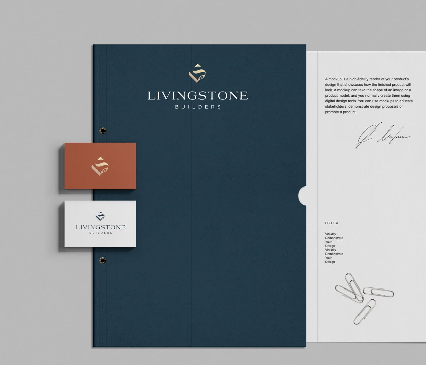 Logo and brand guide for a building company