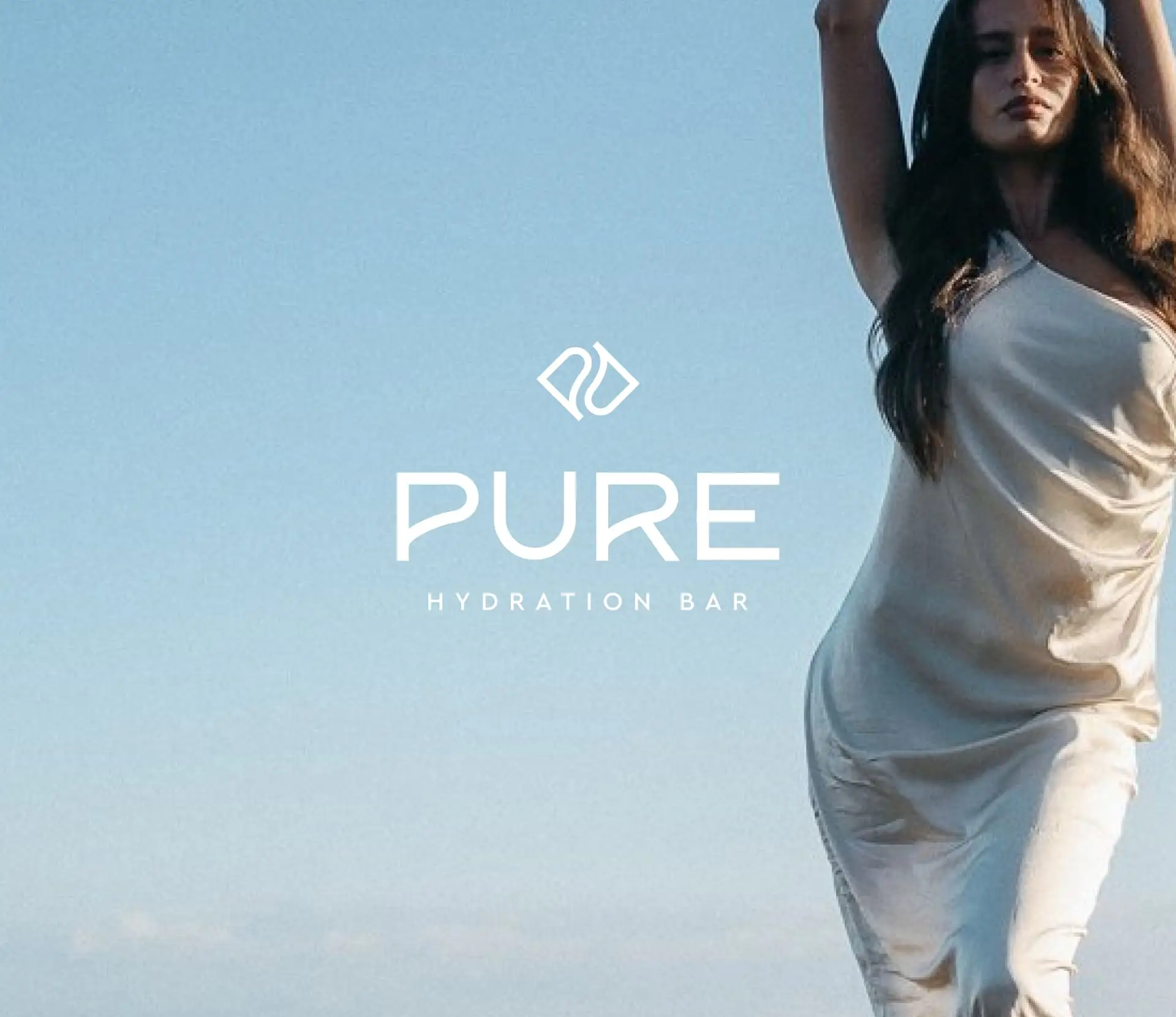 Creative and clever logo design and brand identity for a hydration med spa