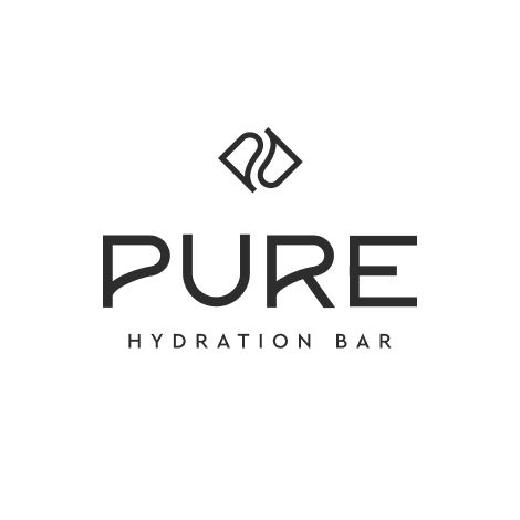 Wellness logo design featuring P letters in a waterline shape