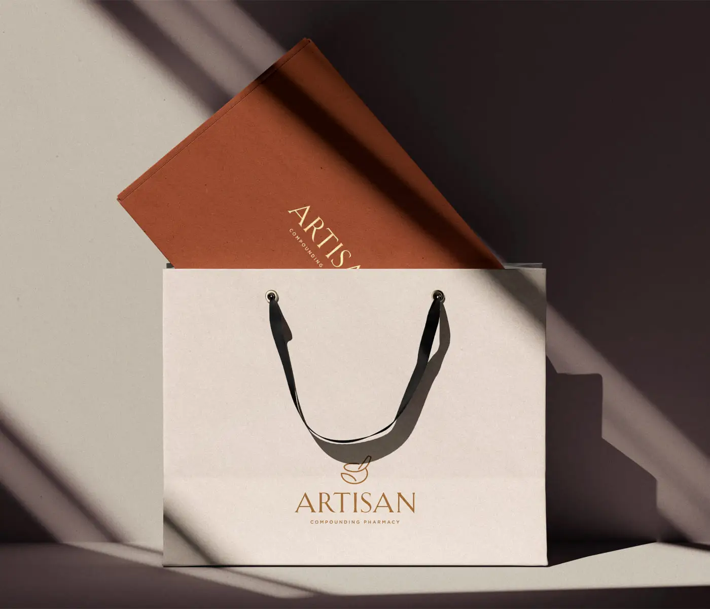Mortar logo design and branding for a compounding pharmacy
