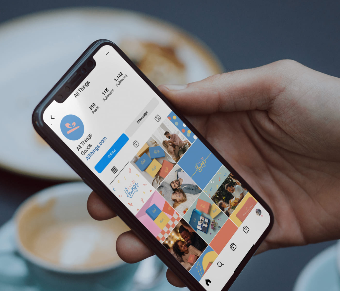 Fun, joyful social media design for a gifting company