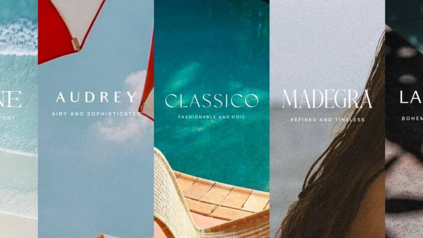 Travel brand typography inspiration showcasing 5 luxury fonts