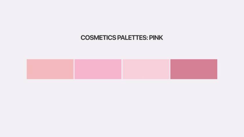 Pink color palettes for cosmetic and beauty brands