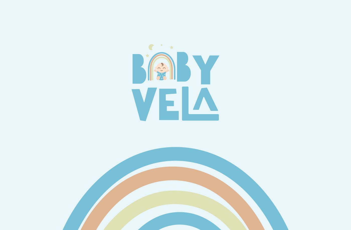 Baby rainbow logo design and branding for an e-commerce store