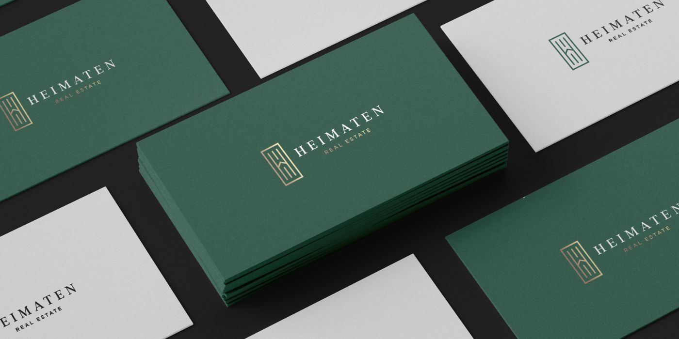 H monogram logo design for a real estate company
