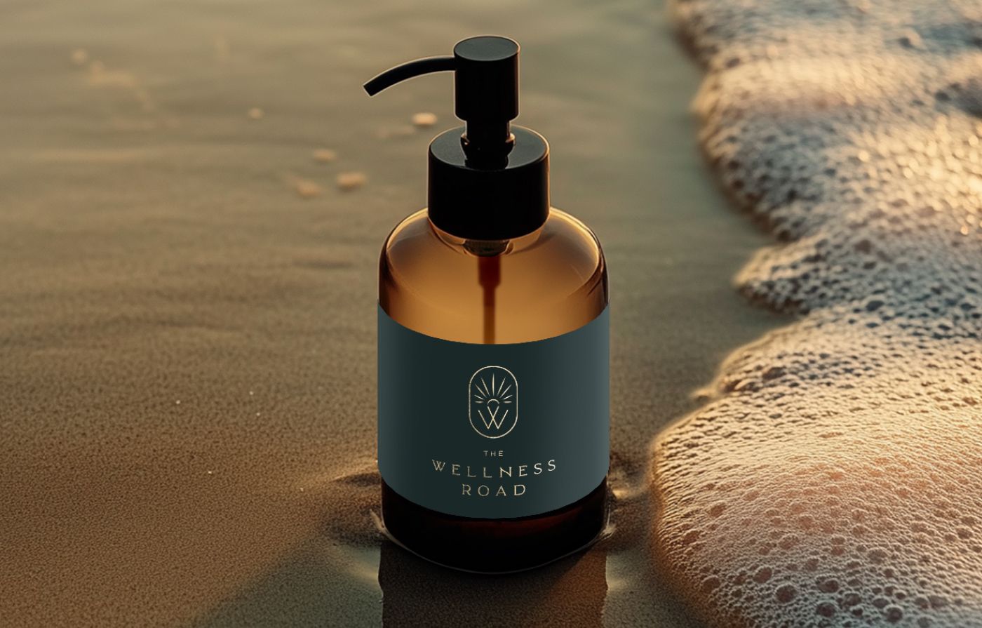 Sun logo design and organic branding for a wellness company